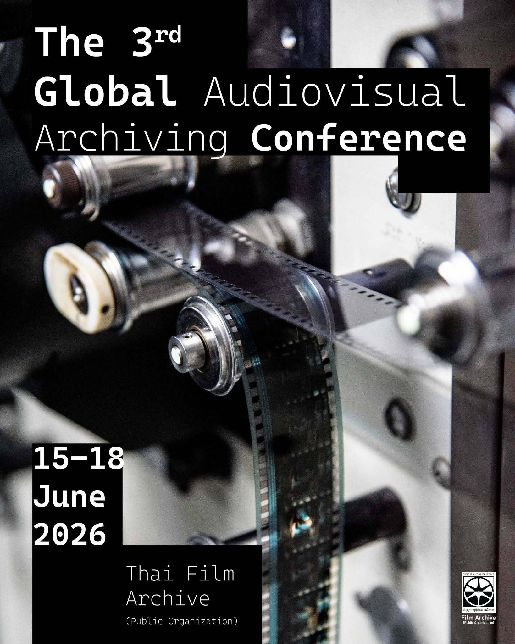 GAVA 2026 Conference - Silhouette of person with vintage film projector